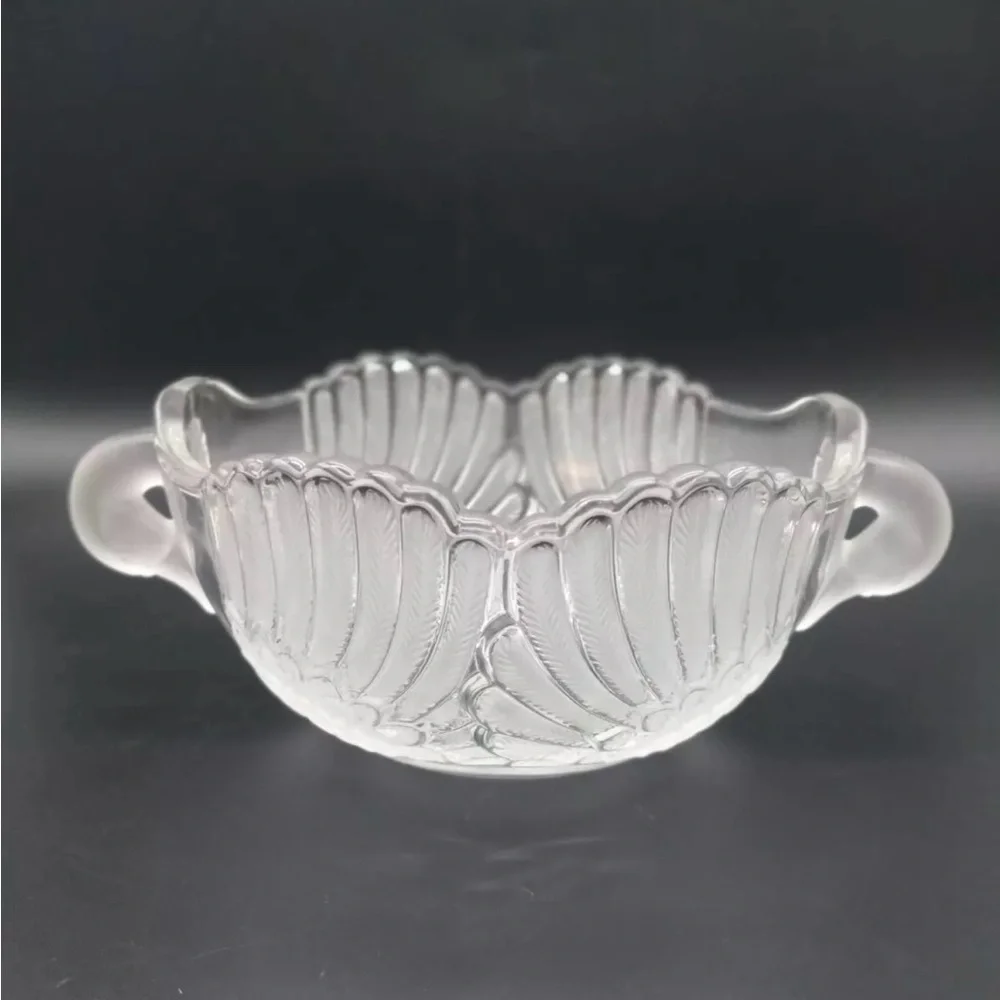 Vintage Mikasa Walther Crystal Swan Bowl West Germany 4